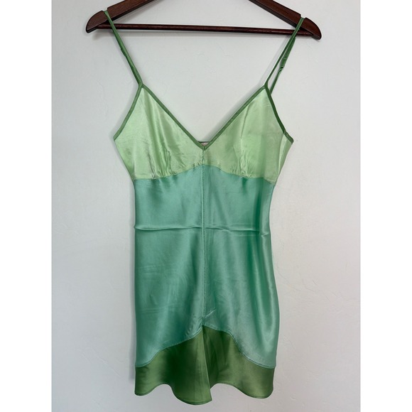 Gold Hawk Tops - Gold Hawk Silk Lace Cami Tank Lime Sherbet Green Adjustable Strap Size M NWT